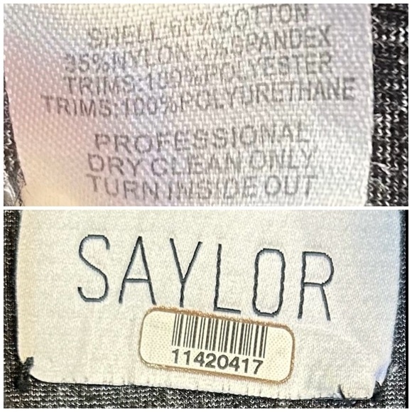 Saylor Black Constance Pinstriped Crewneck Dress w/ 3/4” Ruffled Bell Sleeves, M - Picture 10 of 15